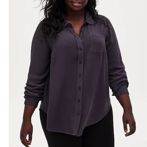 torrid gray blouse